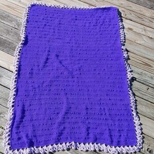 Hand Crochet Purple Lavender Lace Like Crochet Tri